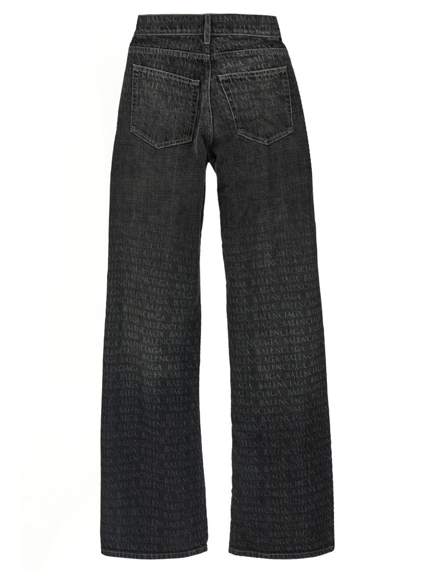 Balenciaga Wide Flared Denim Jeans