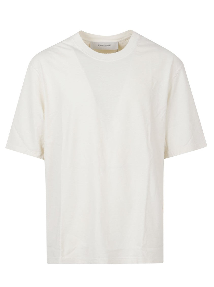 Golden Goose White Cotton Logo T-Shirt