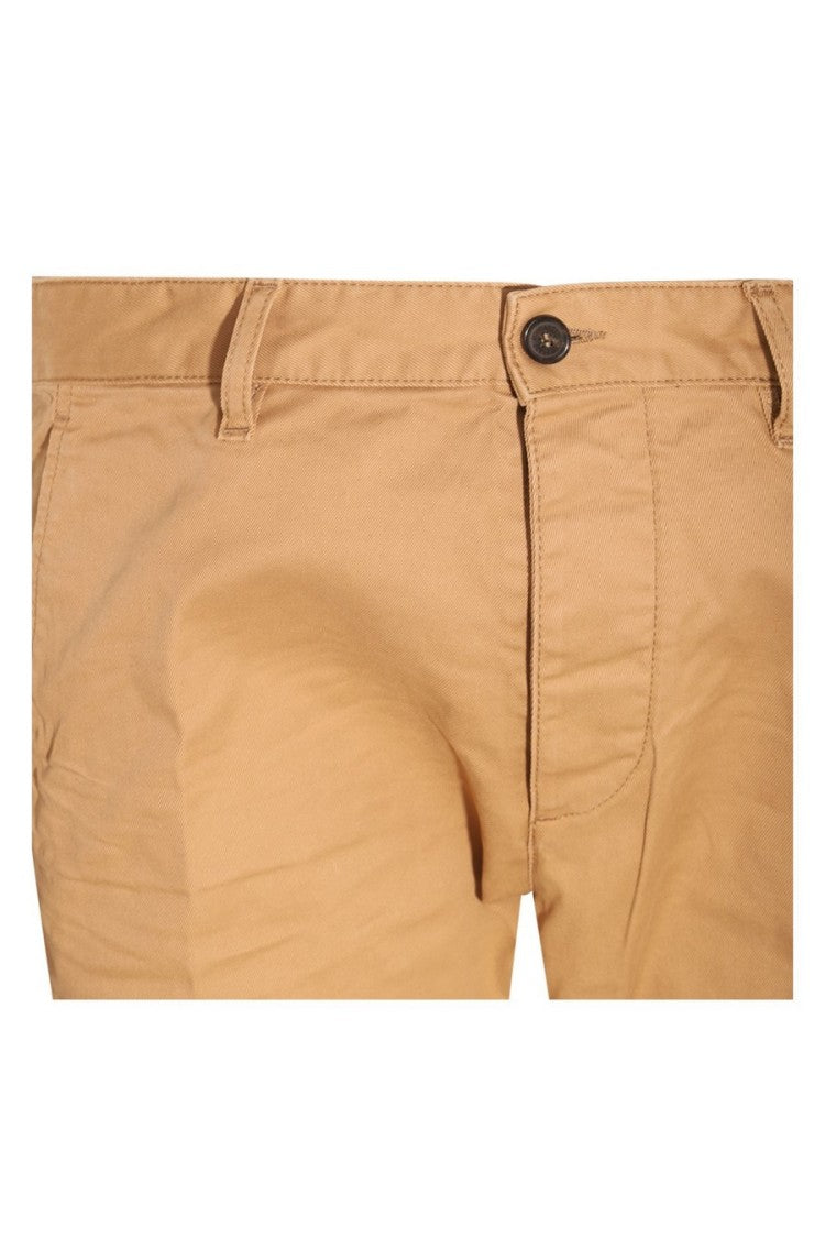 Dsquared2 Tailored Beige Trousers With Soft Cotton-Elastan Blend