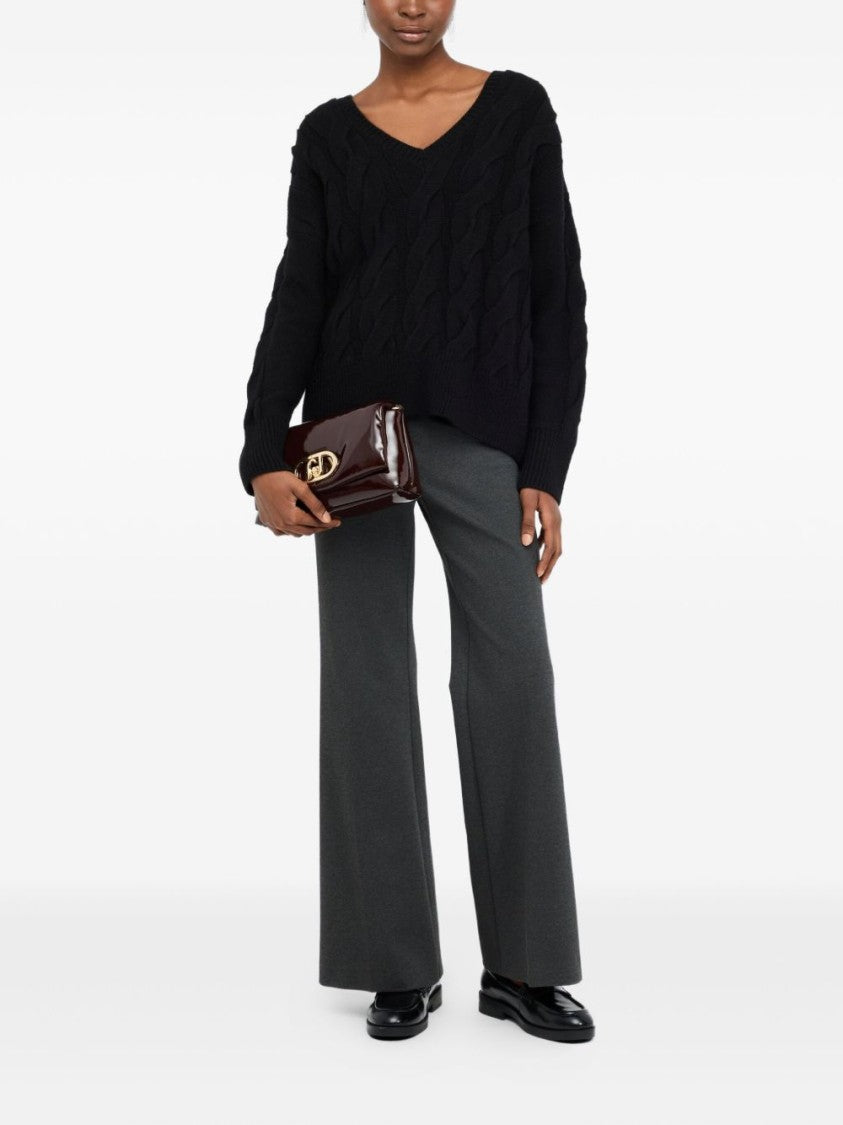 Liu Jo High-Waisted Wide-Leg Trousers With Concealed Closure