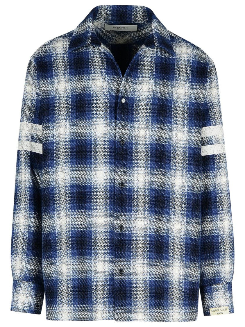 Golden Goose 'Check Nolowen' Blue Cotton Shirt