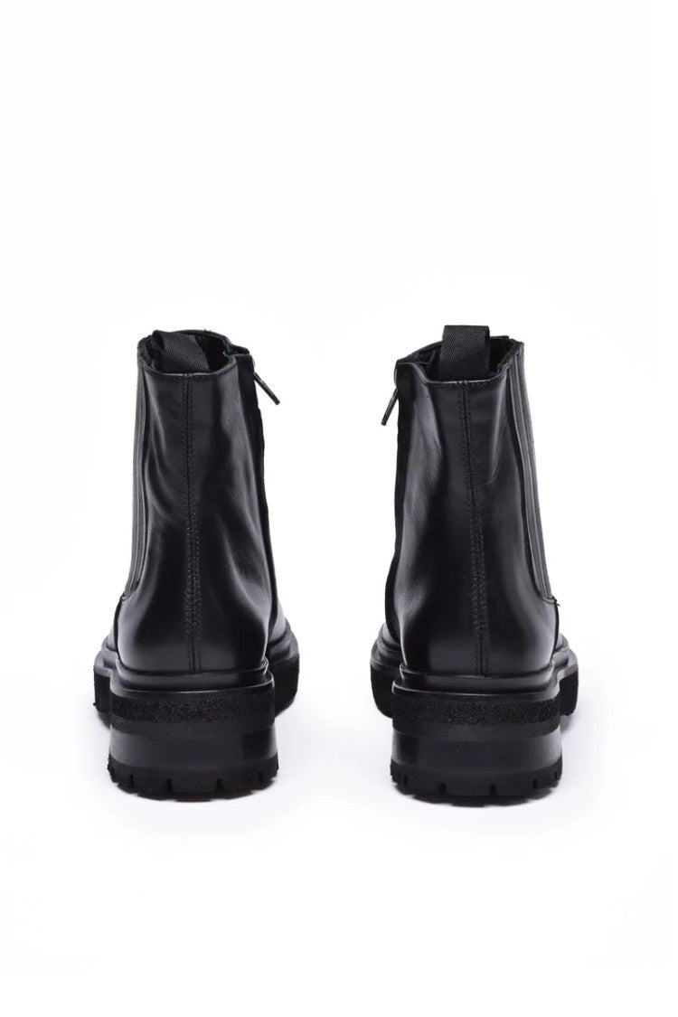 Falcomer Ankle Boot Rubber Heel 4Cm - Black