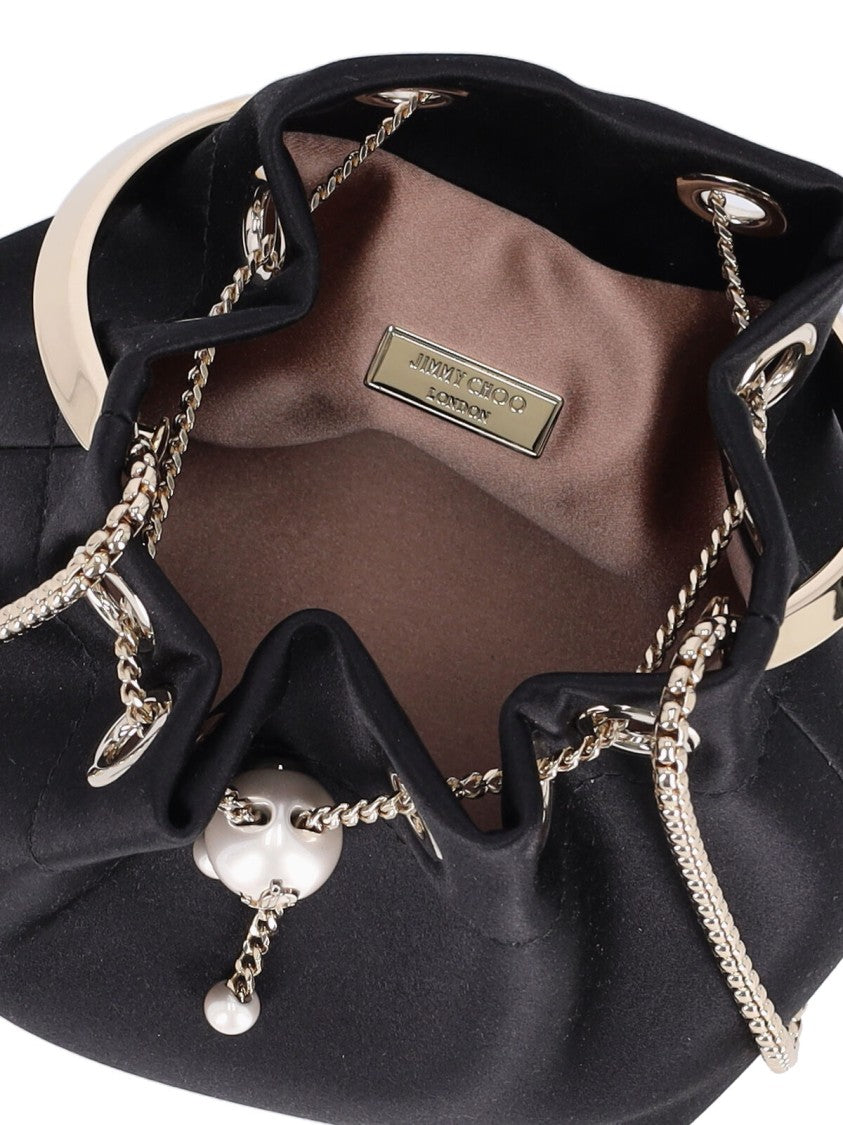 Jimmy Choo Bon Bon Mini Bucket Bag – Black