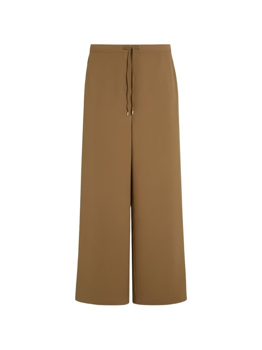 Max Mara Camel Wide-Leg Virgin Wool Trousers