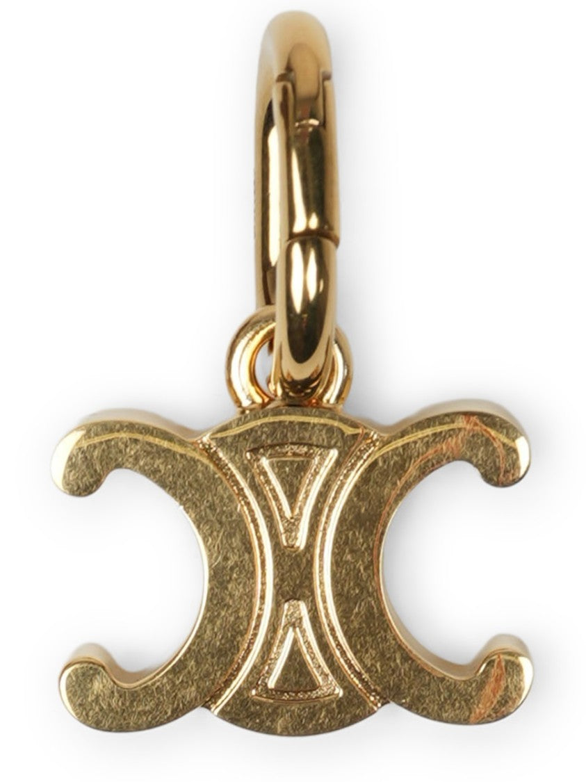 Celine Triomphe Symmetrical Polished Brass Charm