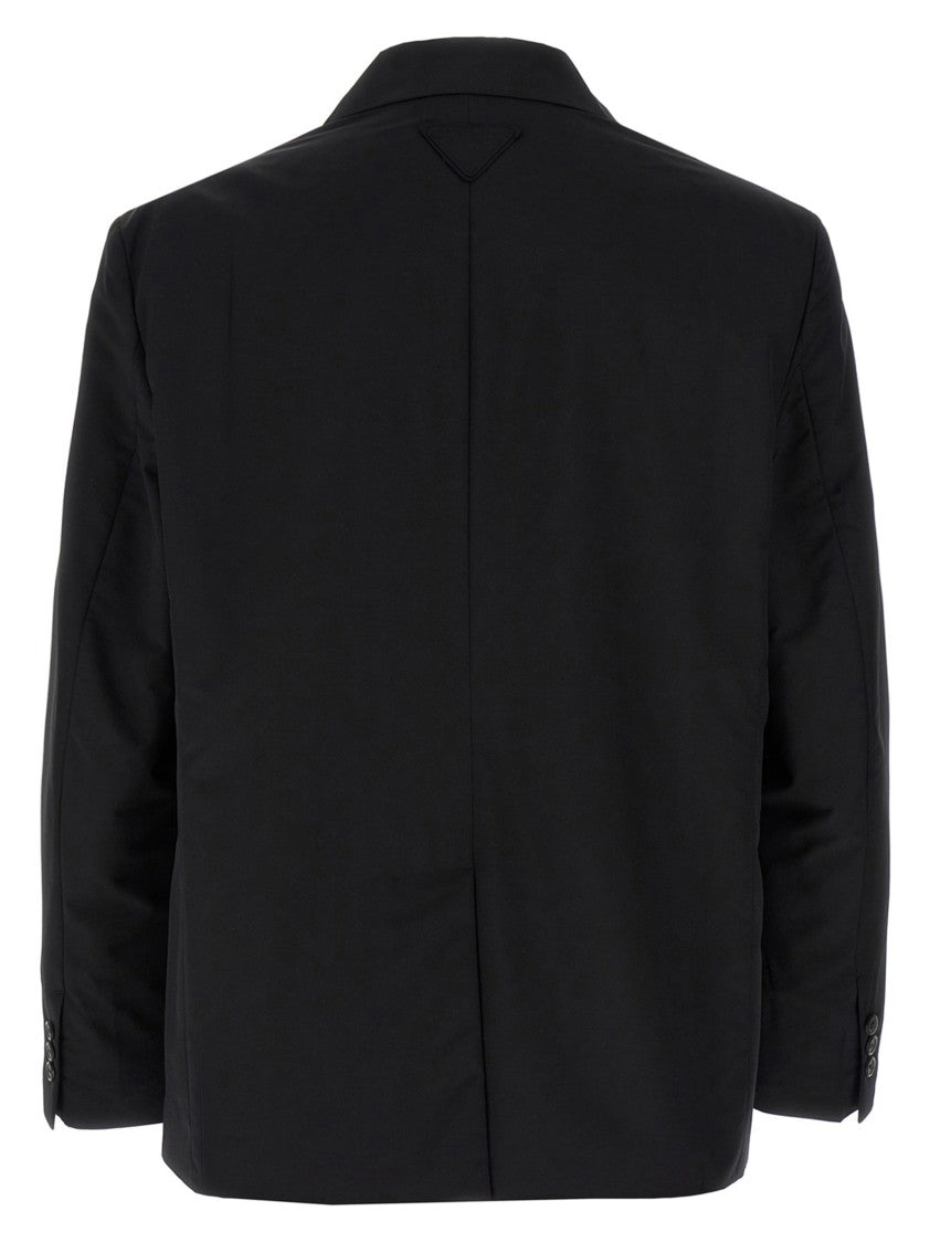 Prada Lightweight Wool Blend Single-Breasted Blazer With Mirror Lapels