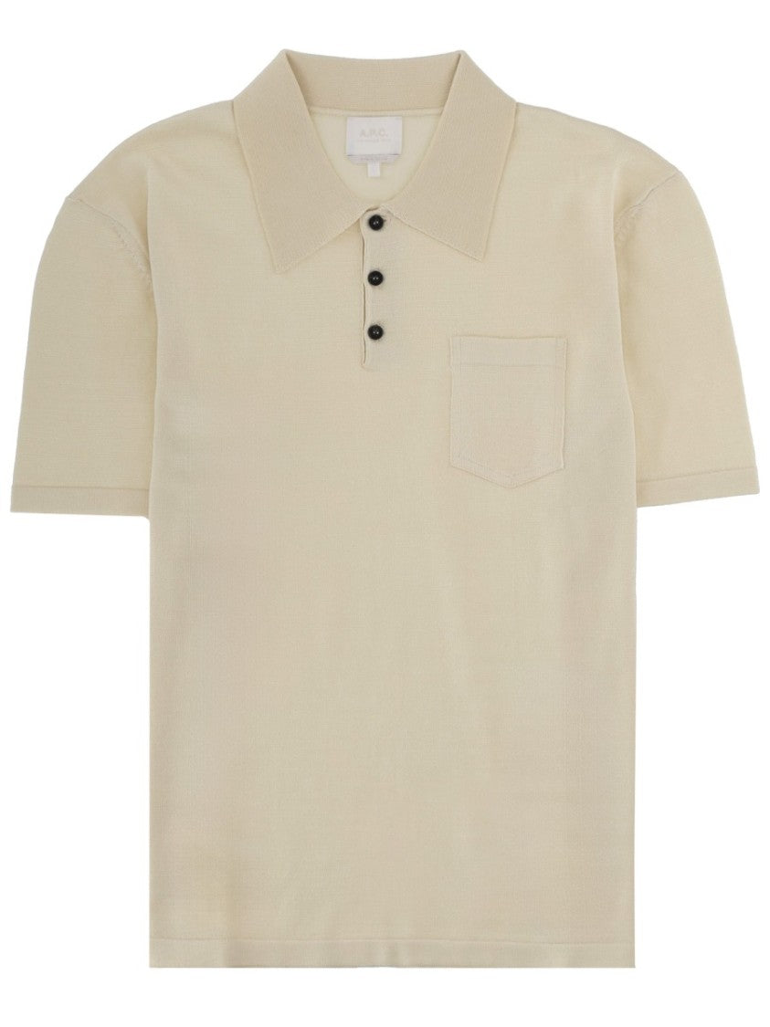 A.P.C. Polo Con Taschino Classic Collar Cotton Shirt