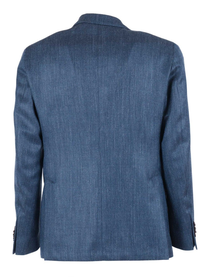 Luigi Bianchi Tailored Drop 7 Herringbone Blazer
