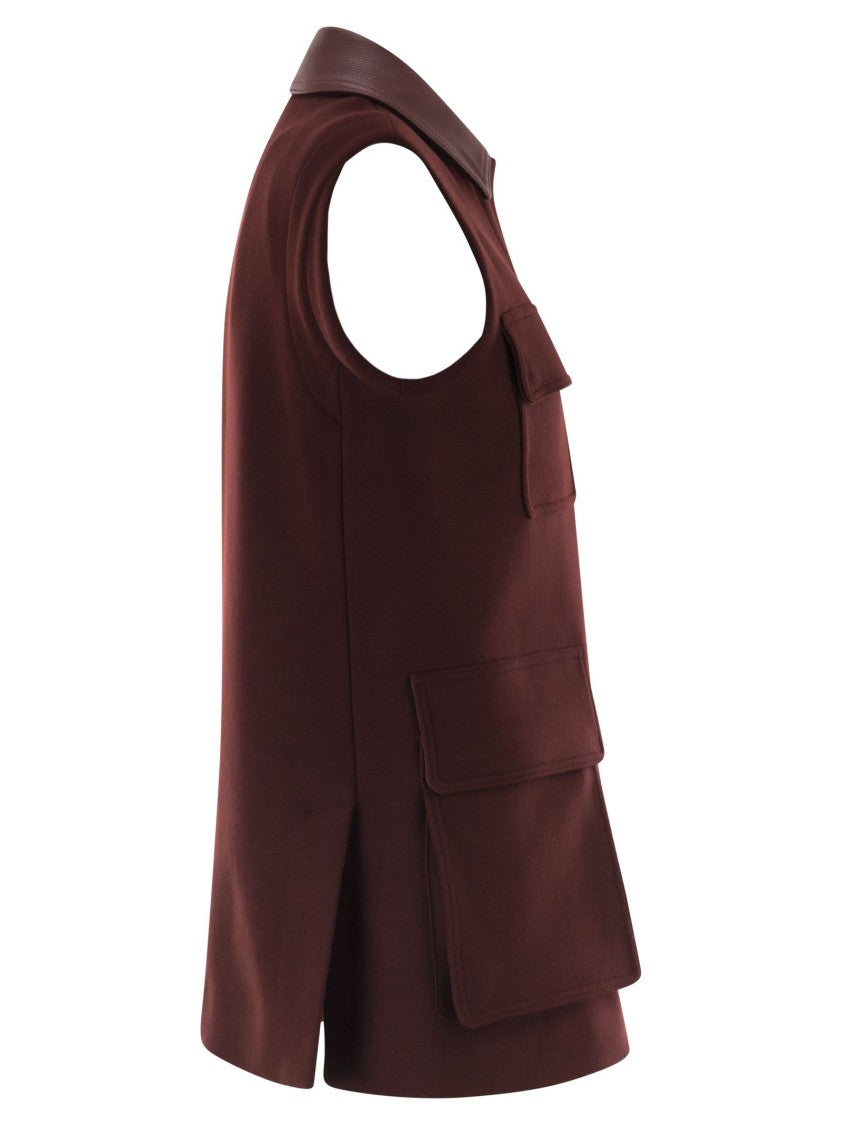Max Mara Aeroso1234 Long Waistcoat In Wool, Alpaca And Cashmere