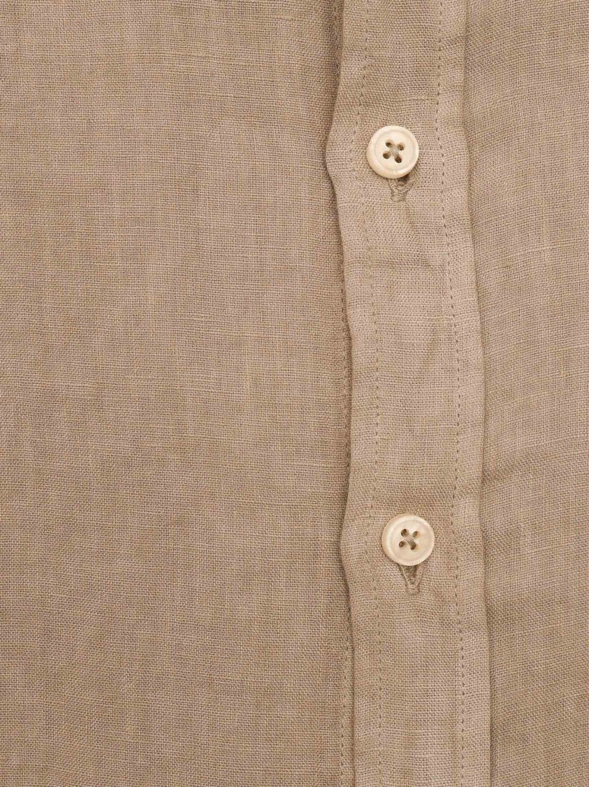 Sartoria Del Campo-Sonrisa Beige Button Up Casual Shirt
