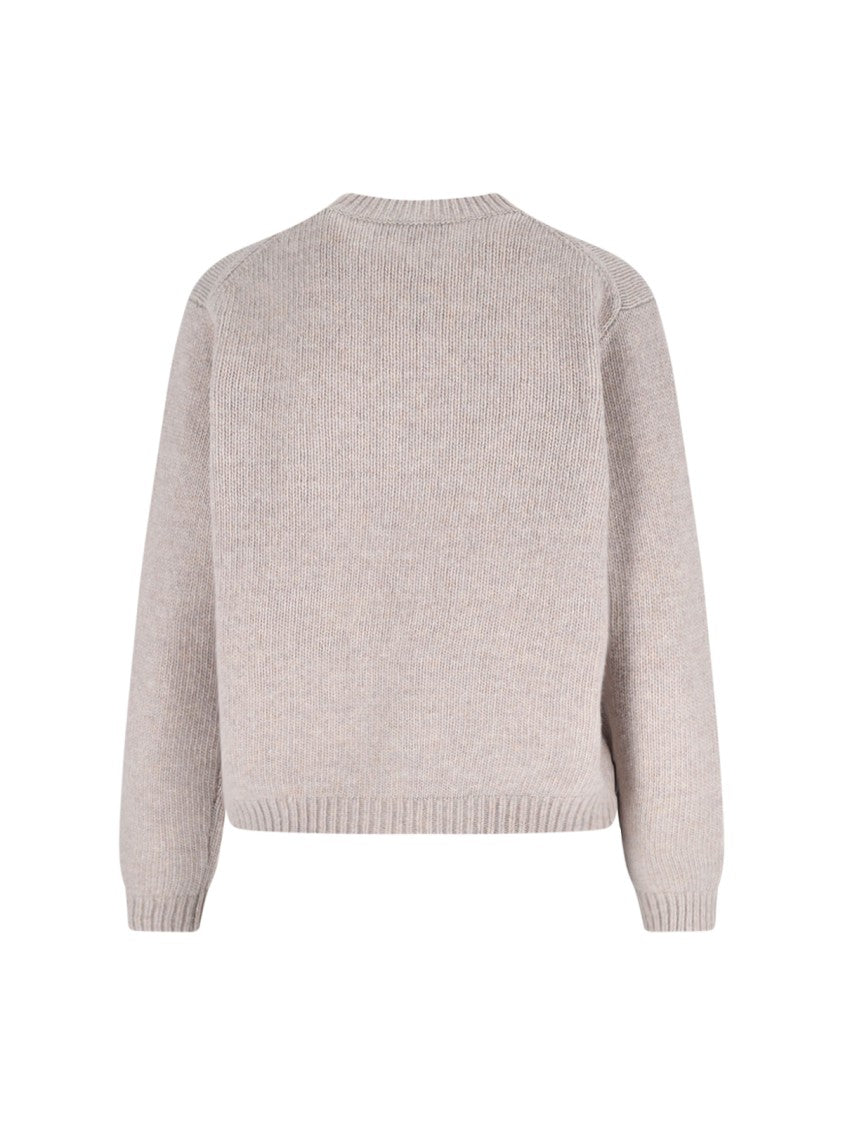 Maison Kitsuné Classic White Knitwear Sweater With Soft Texture