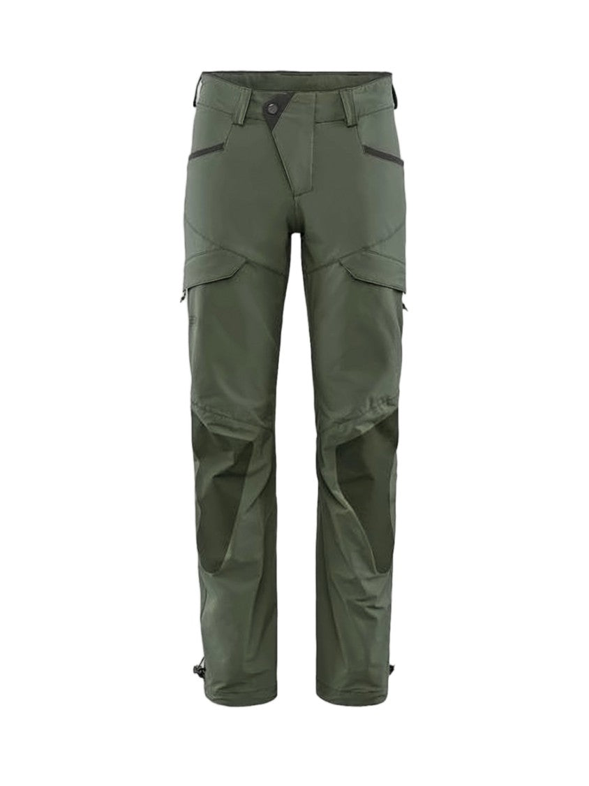 Klattermusen Functional Green Straight Pants With Multiple Pockets