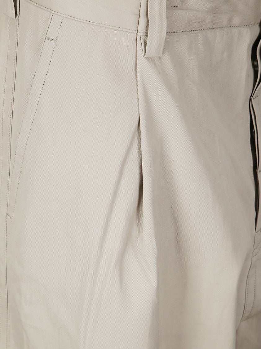 Sofie D'hoore Hammered Cotton Trousers With Straight-Leg Silhouette