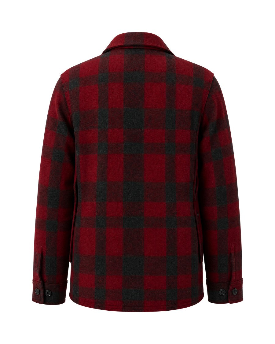 Filson Red Buffalo Check Wool Overshirt