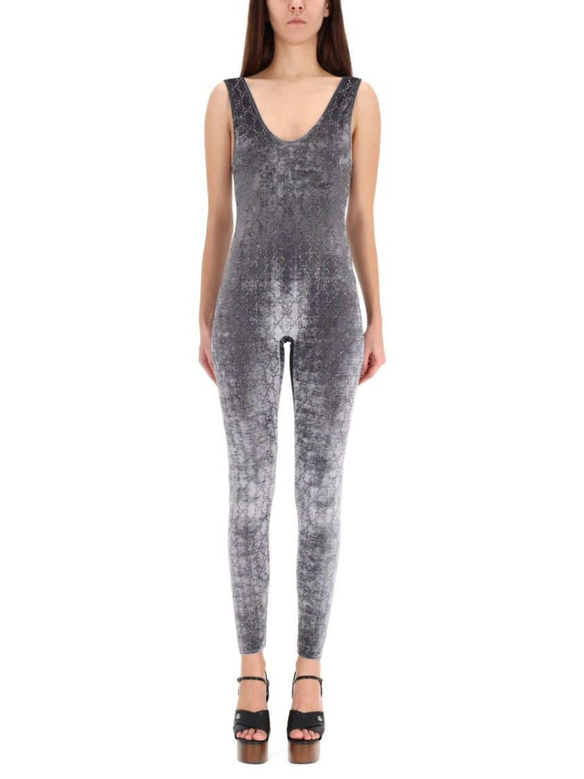 Gucci Gg Slim-Fit Embroidered Jumpsuit