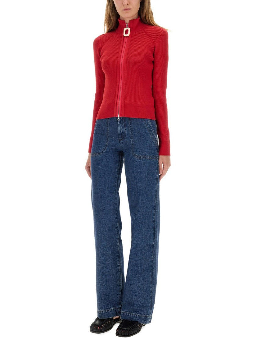 J. W. Anderson Fitted Cardigan With Zipper