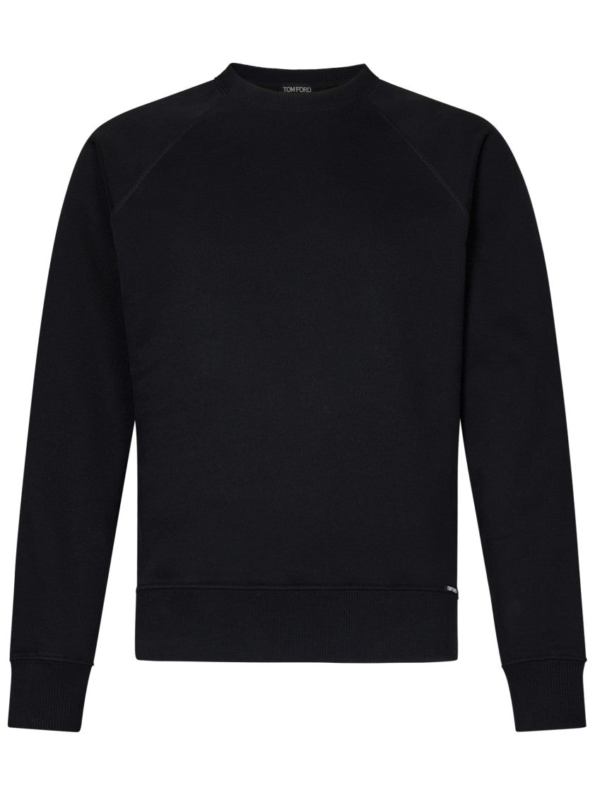 Tom Ford Black Fleece Crewneck Sweatshirt With Signature Logo