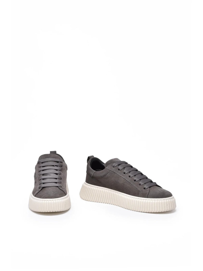 Antony Morato Grey Leather Sneakers