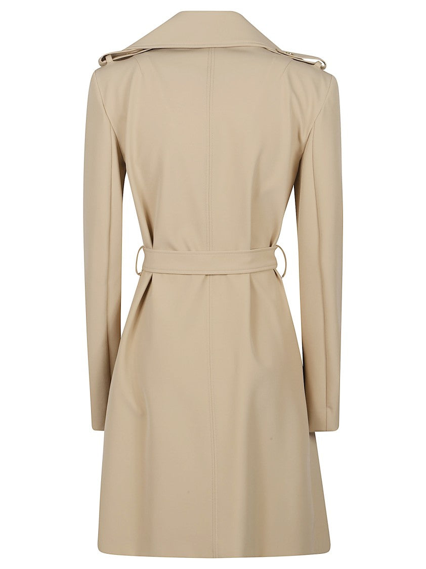 Patrizia Pepe Double Breasted Polyamide Trench Coat