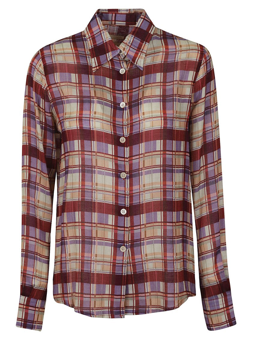 Massimo Alba Button-Down Plaid Viscose Shirt