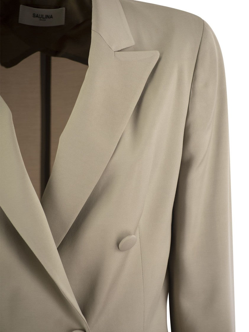 Saulina Anita - Viscose Double-Breasted Blazer