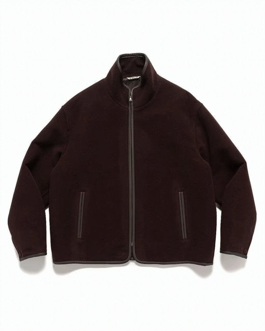 Auralee Boxy Burgundy Wool Jacket