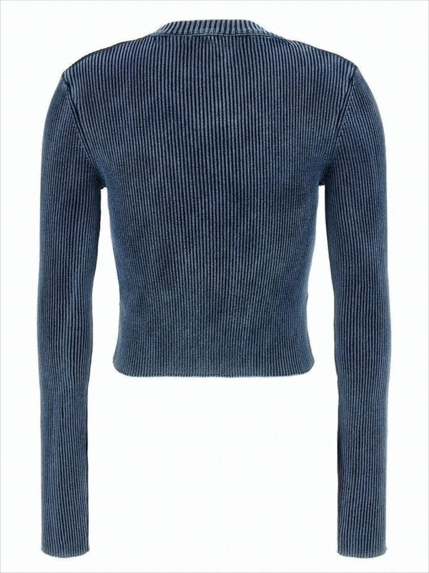 Diesel Ribbed Knit Sweater With Oval Cut-Out Detail