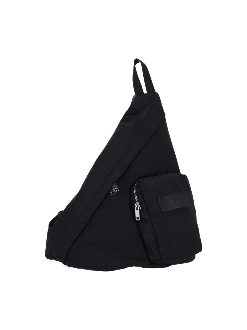 Mm6 By Maison Margiela "Japanese Sling Bag" Single Shoulder Backpack Black