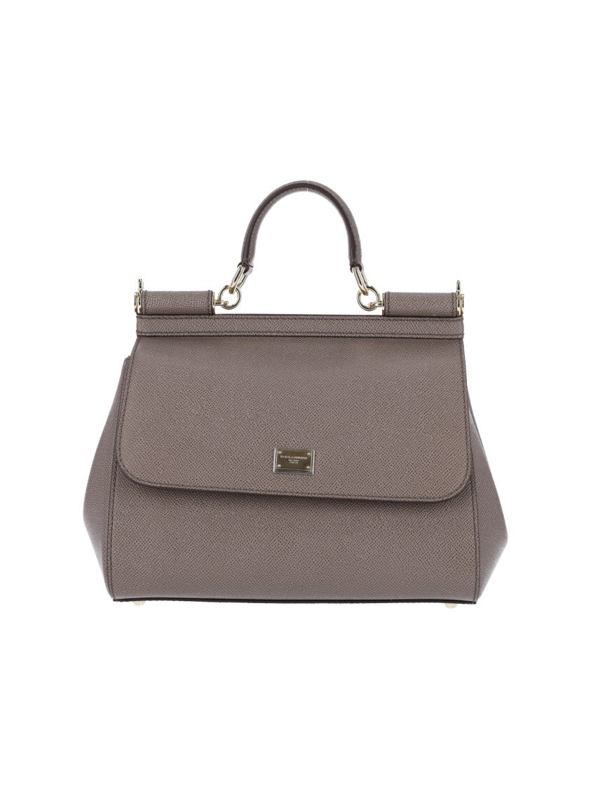 Dolce & Gabbana Trapezoidal Handbag With Textured Surface