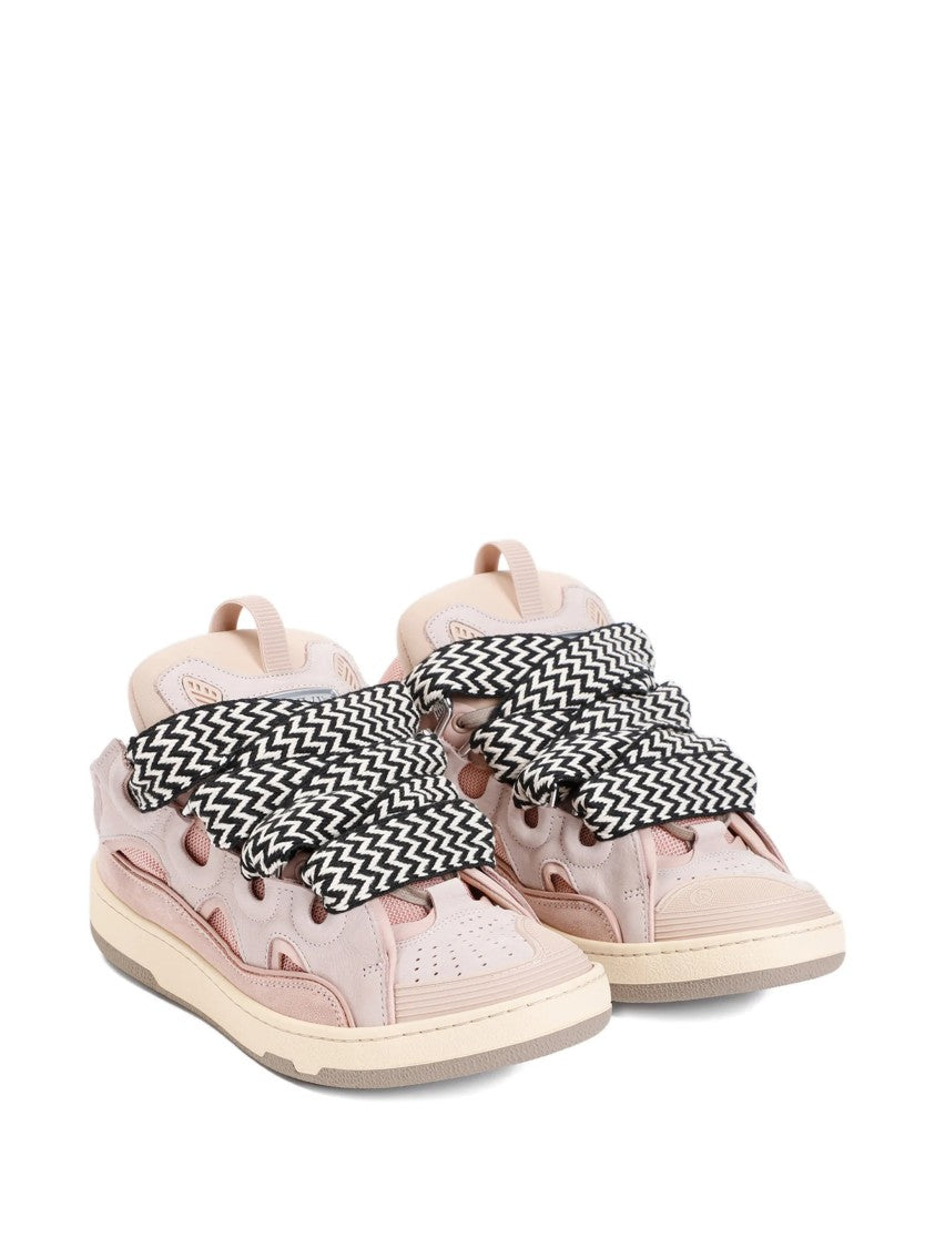 Lanvin White Curb Sneakers Calf Leather Sneakers