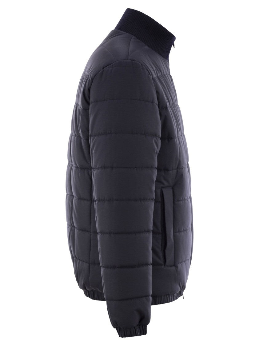 Kiton Technical Fabric Bomber Jacket