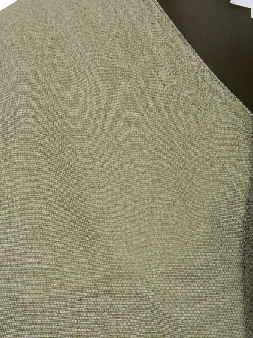 Hed Mayner Green Camicia Short Cotton Shirt