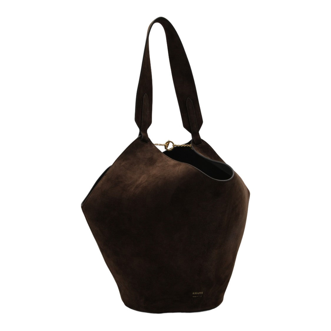 Khaite Sculptural Brown Suede Bag