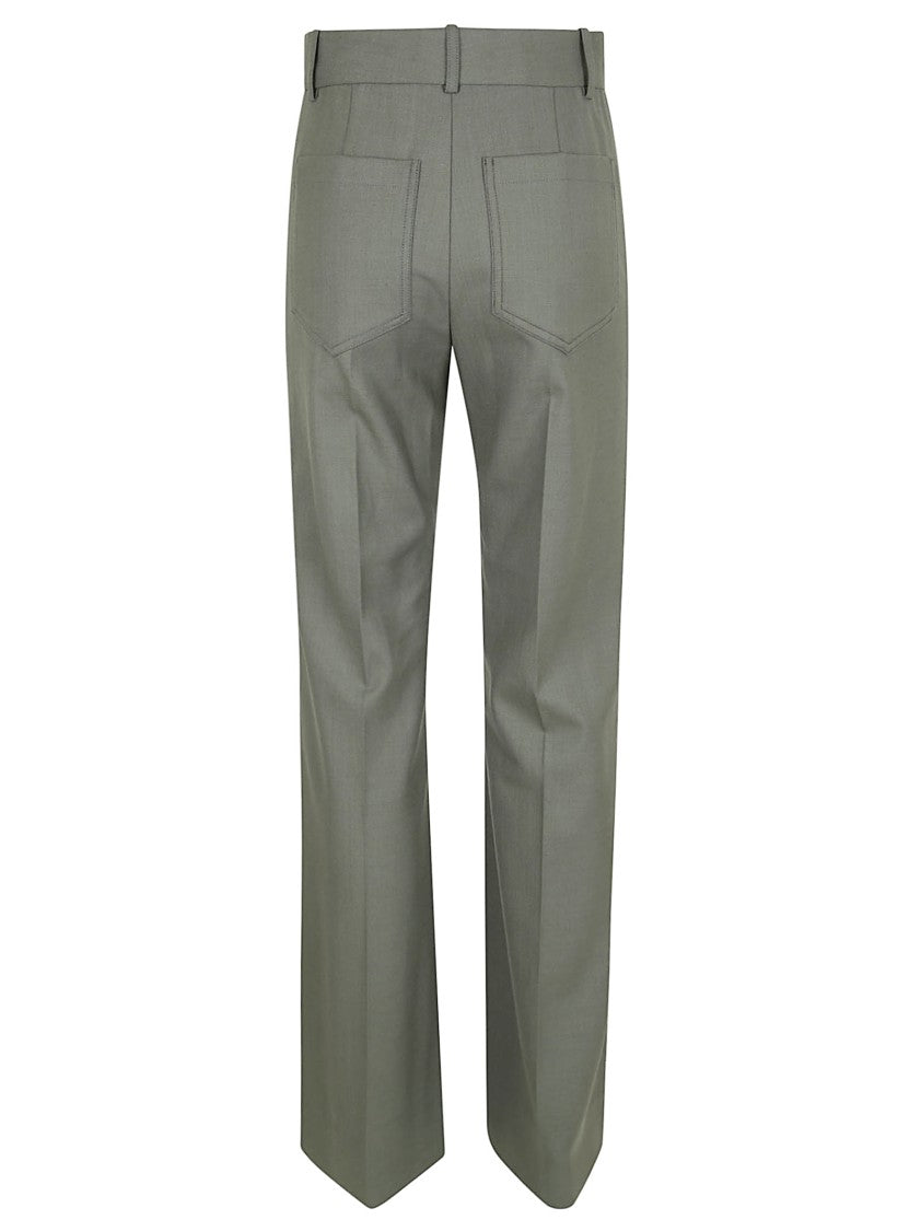 Victoria Beckham Tailored Straight Leg Trousers With High Waist Design