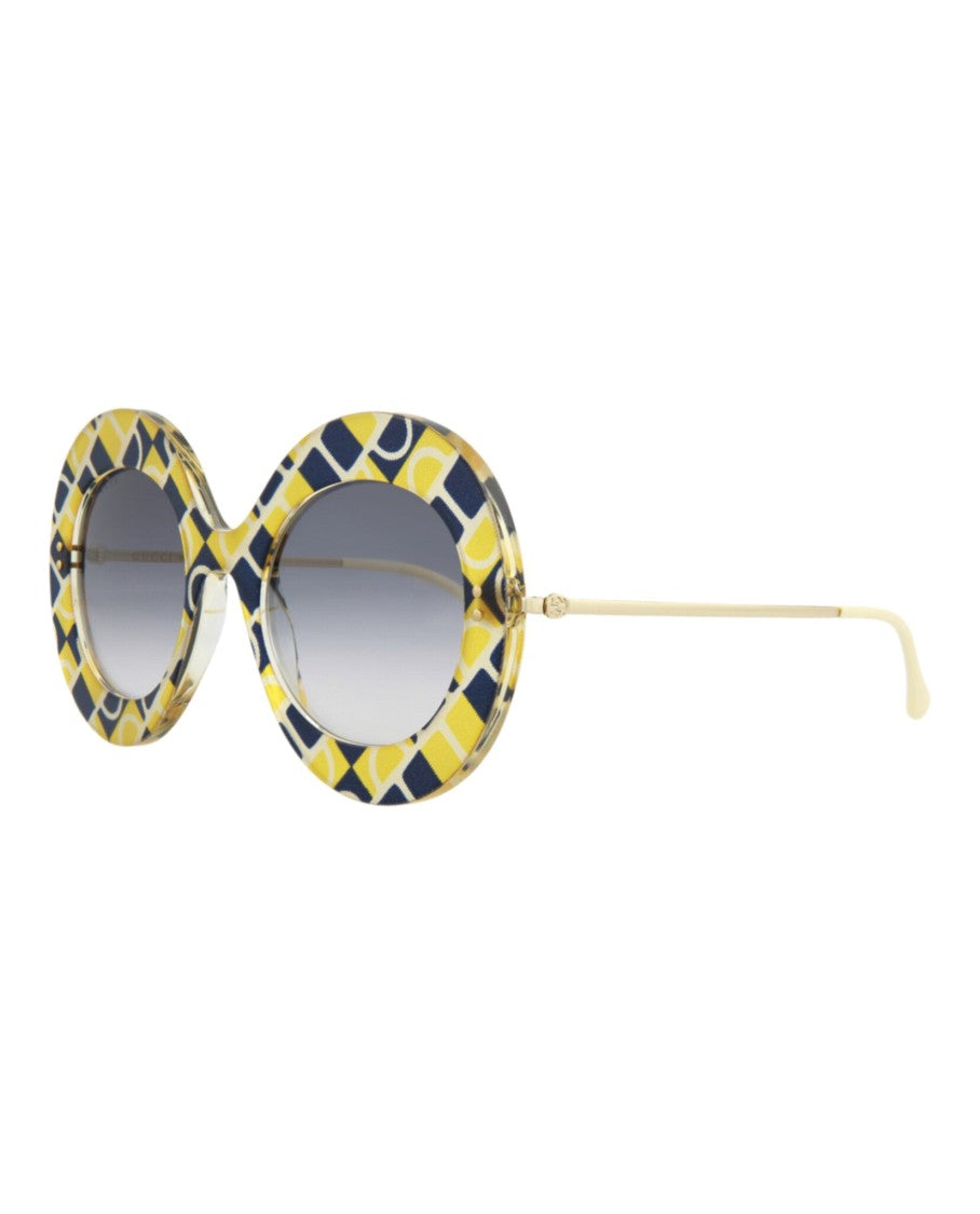 Gucci Round-Acetate Frame Sunglasses