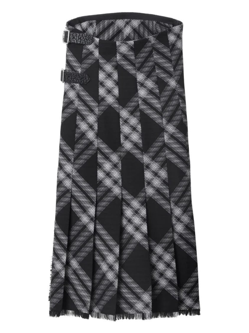 Burberry Check Woven Wool Kilt Dress