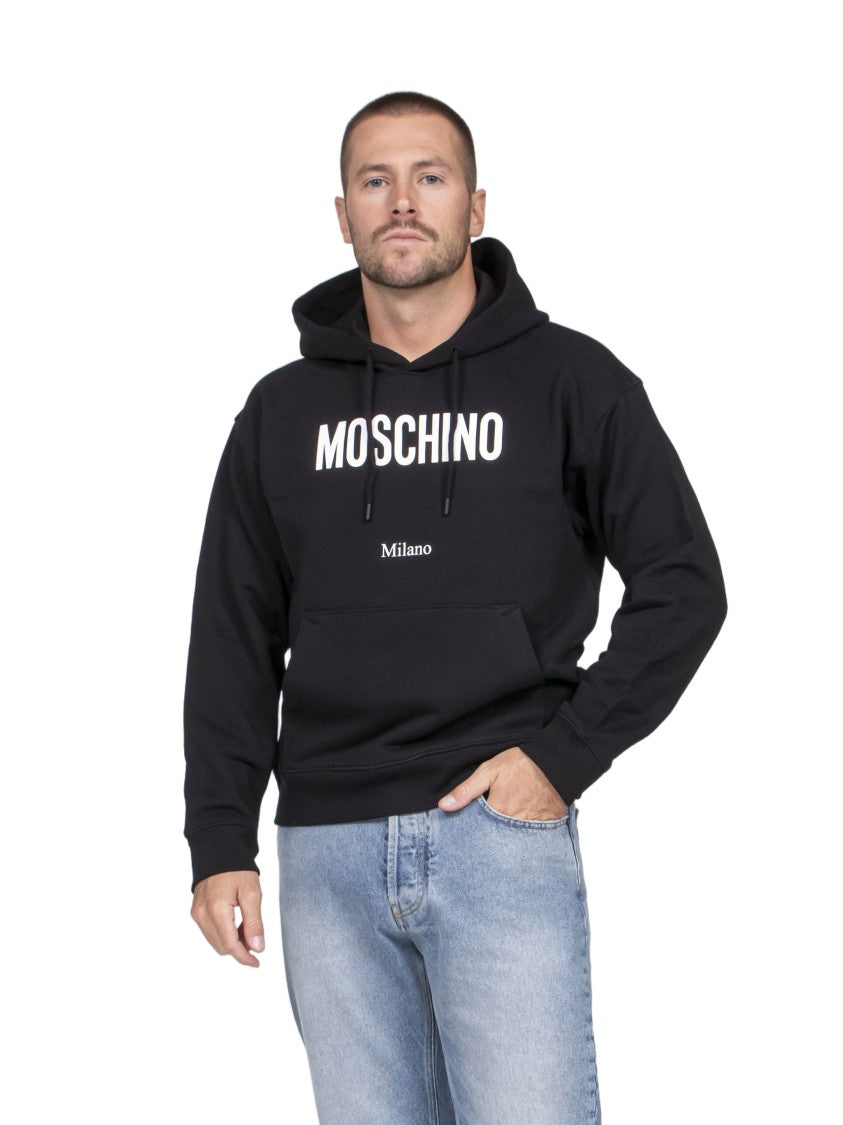 Moschino Organic Cotton Black Hoodie