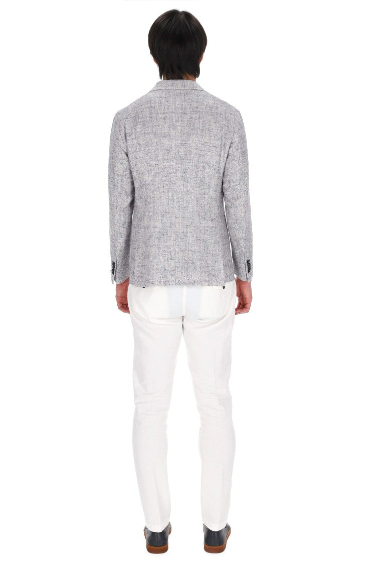 Tagliatore Montecarlo Textured Viscose-Cotton Blazer