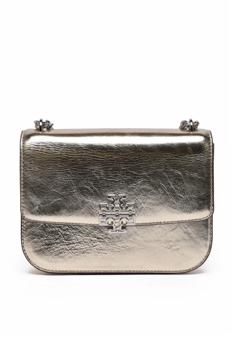 Tory Burch Britten Metallic Adjustable Small Shoulder Bag - Gold