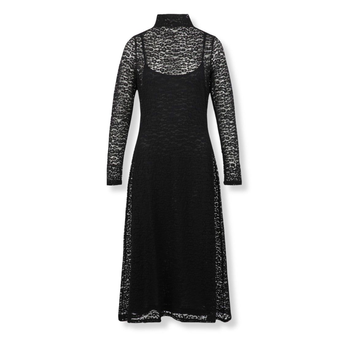 Ulla Johnson Talia Long Sleeve Turtleneck Midi Dress With Refined Silhouette