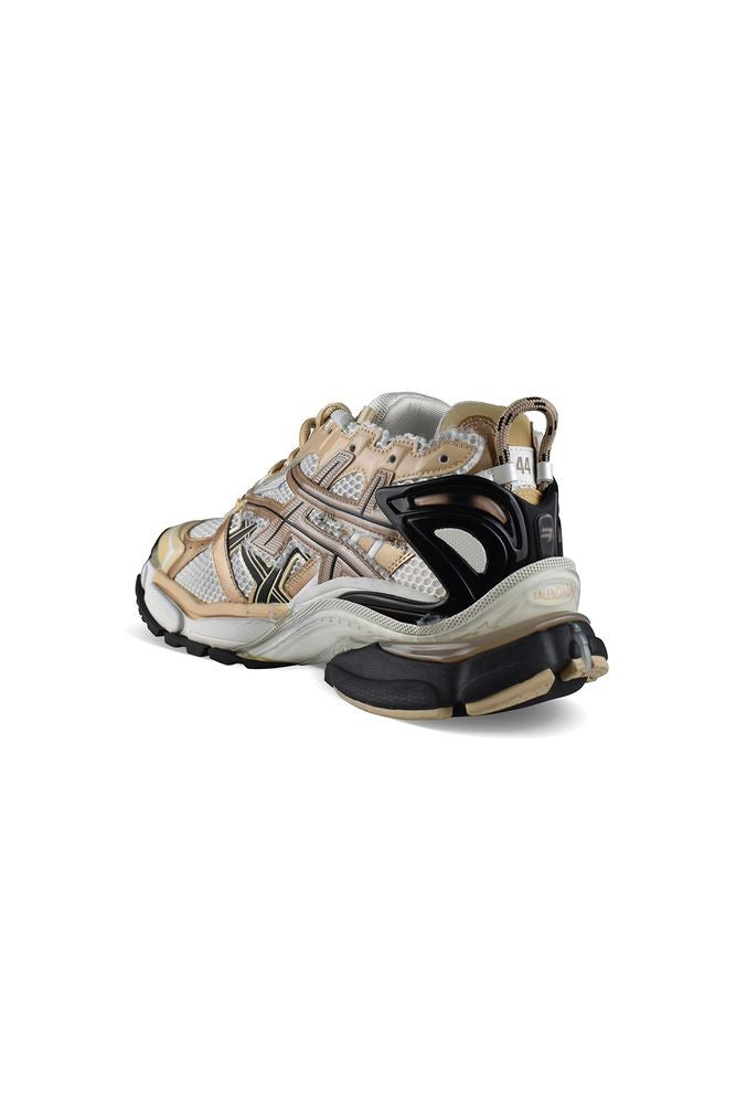Balenciaga Beige Mesh Nylon Runner Sneakers