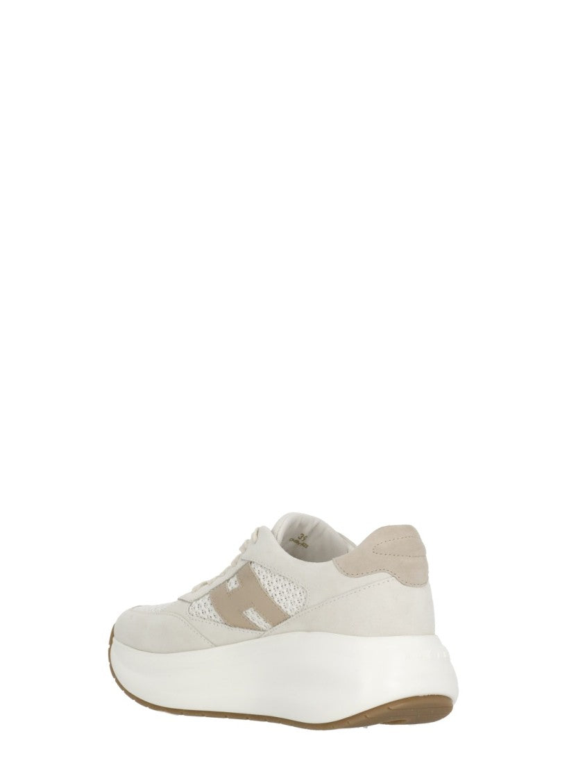 Hogan Ivory Maxi Suede Sneakers