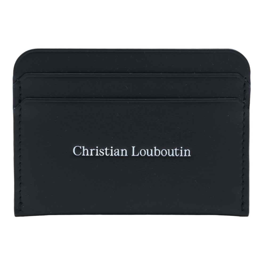 Christian Louboutin Black Matte Embossed Logo Cardholder