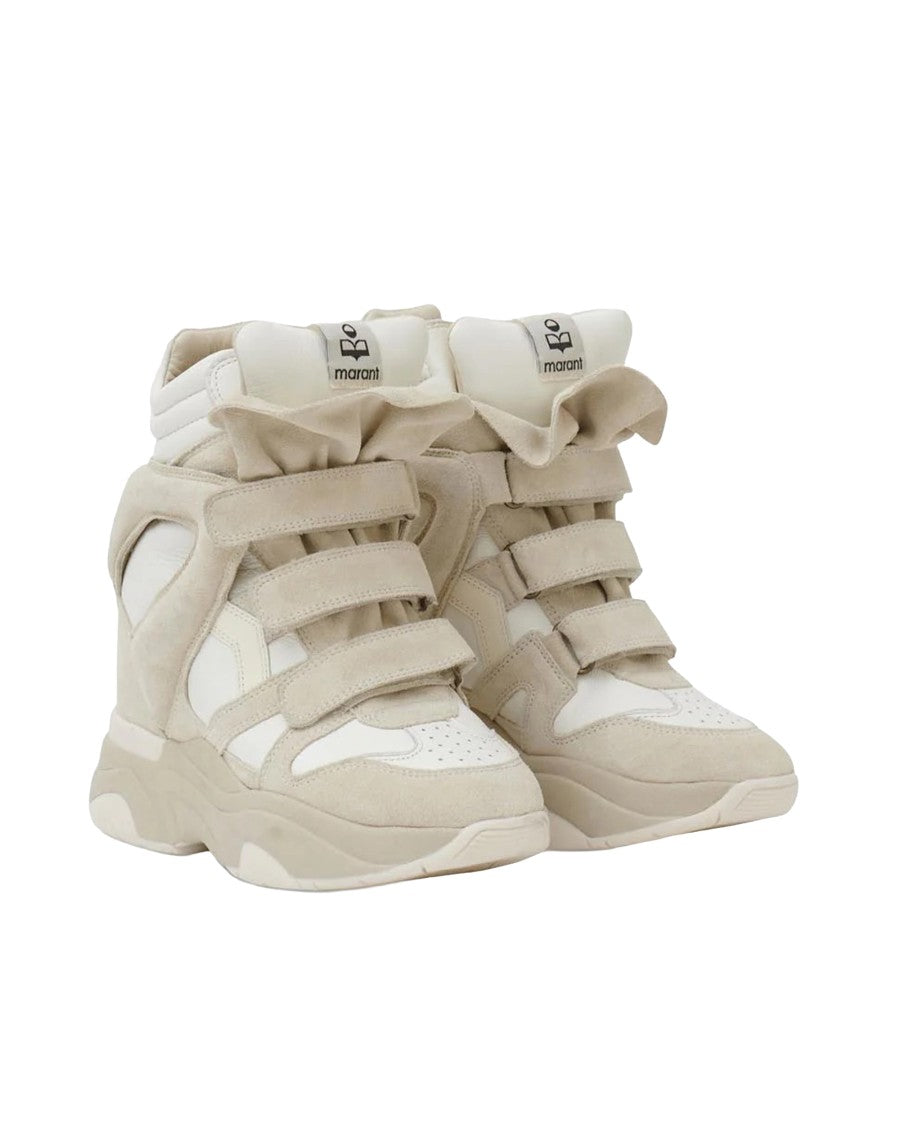 Isabel Marant White Balskee Suede Sneakers