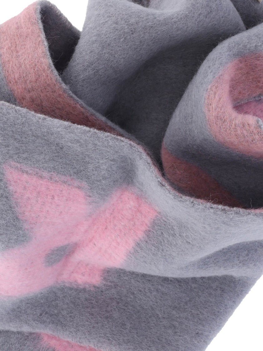 Marni Striped Logo Scarf – Pink