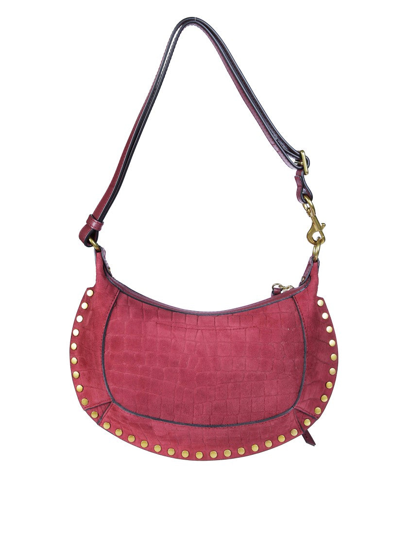 Isabel Marant Oskan Moon-Gb Crescent Textured Leather Shoulder Bag