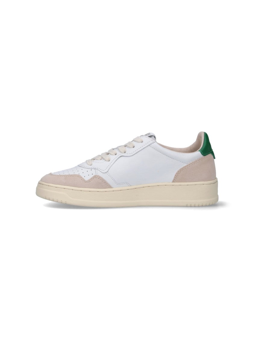Autry White Medalist Low-Top Leather Sneakers