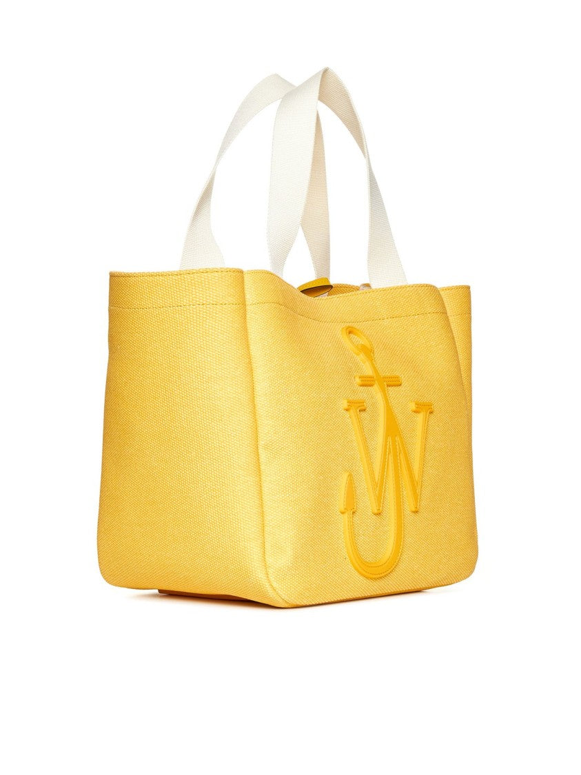 J. W. Anderson Structured Yellow Cotton Tote Bag With Embossed Logo