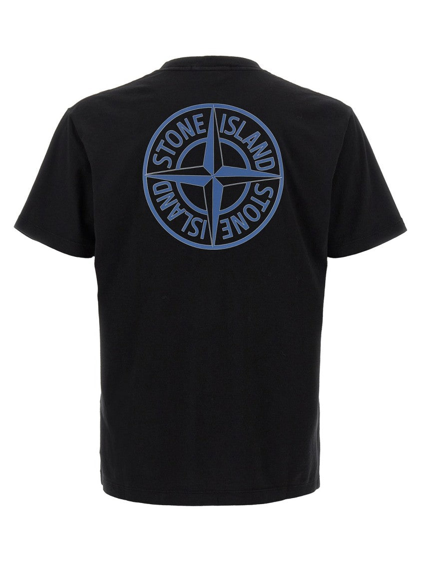 Stone Island Short-Sleeved Cotton T-Shirt With Centered Logo