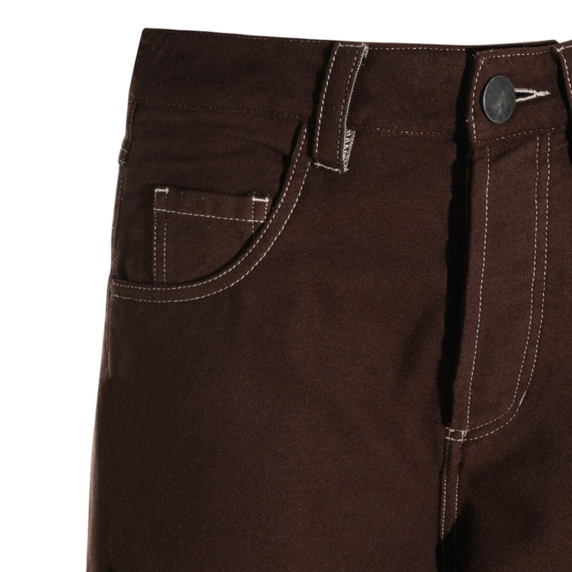 Uma Wang Brown Wool-Blend Belted Straight-Leg Pants